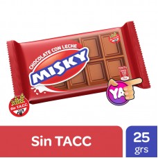 Chocolate con Leche Negro sin TACC Misky x25g. (6127)